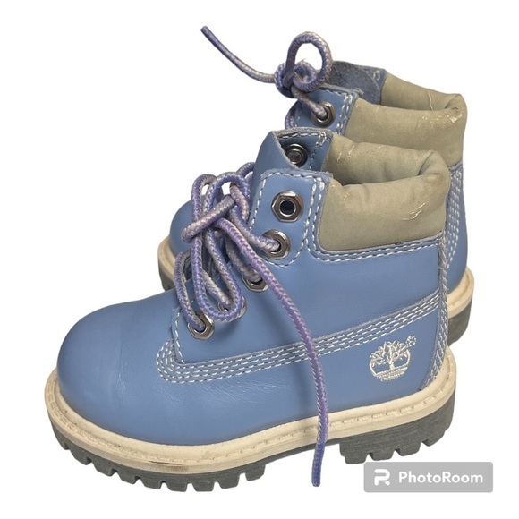 Timberland Light Blue Leather Boots - Picture 4 of 6